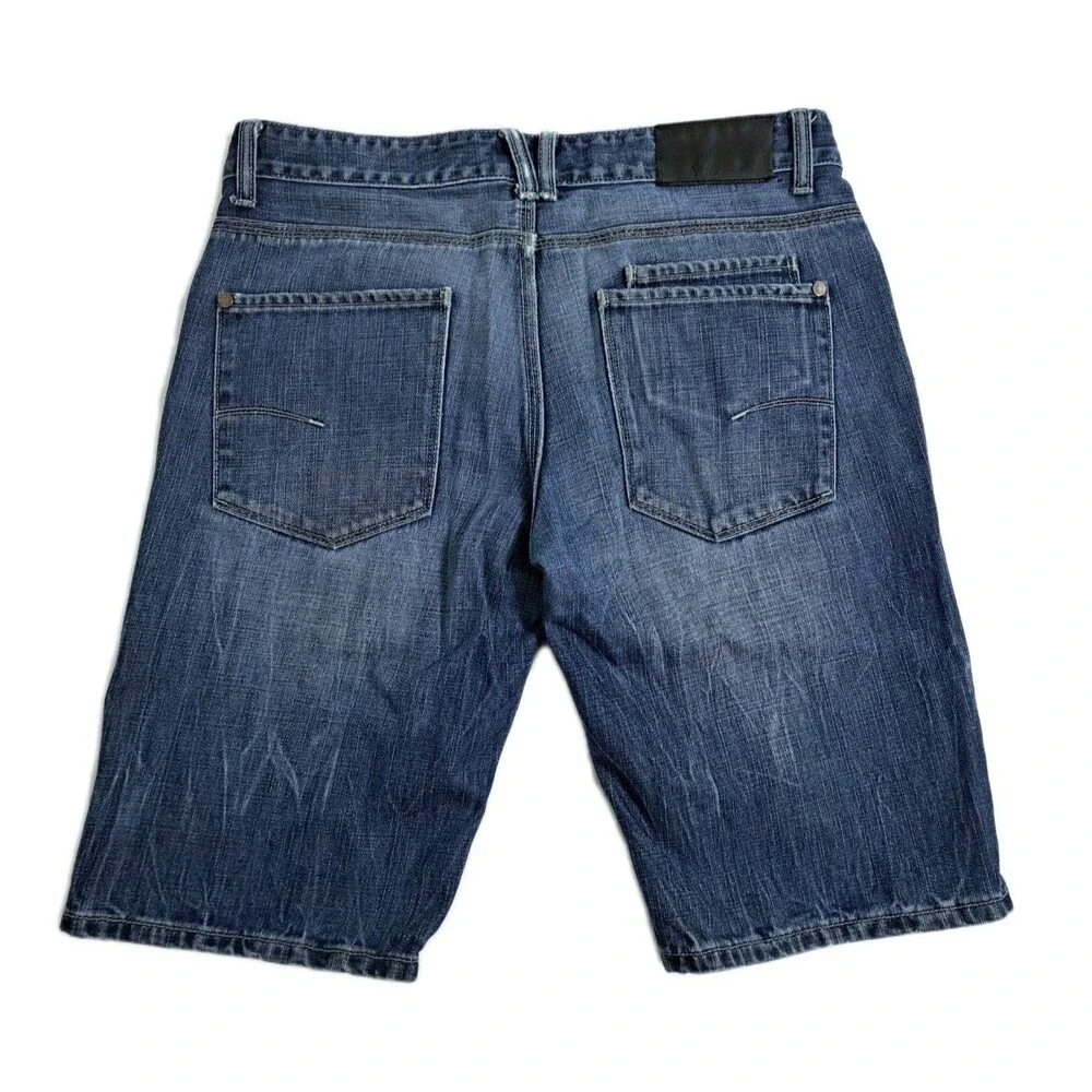 Industrie 99 Men’s 32 Vintage Y2K 90s Denim Blue Distressed Shorts